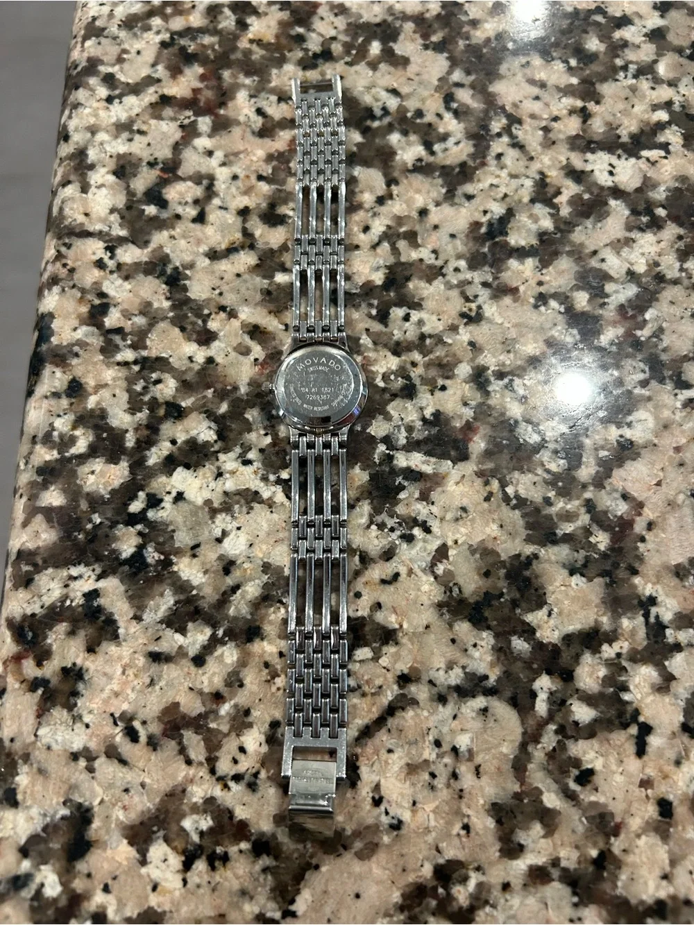Movado-Inspired Stainless Steel Two-Tone Watch with Black Dial